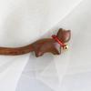 Wooden Cat Hair Stick Bell Cartoon Aniaml Hairpin Retro Chinese Hanfu Style Hair Clip  Hanfu
