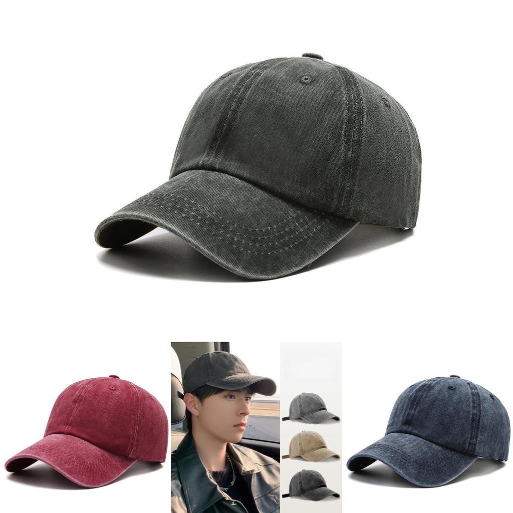 Cappellino da Baseball Retrò in Cotone con Visiera Curva e Cinturino Regolabile per Uso Autunnale e Primaverile