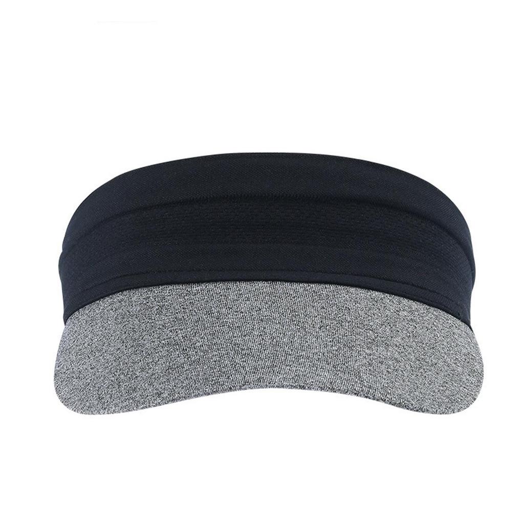 Dehnbarer Sonnenblendenhut für Damen und Herren, Verstellbare, verpackbare Sportkappe, Outdoor-Tragbare Sonnenschutz-Sportkappe mit Schweißband