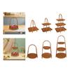 Food Serving Basket Storage Rack Fruit Snacks Holder Lightweight Multipurpose for Toiletries Imitation Rattan with Top Handle