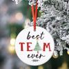 2/4 szt. Świąteczne Zawieszki Ozdoby Akrylowe Motyw Świąteczny Najlepszy Zespół Dekoracja do Zawieszenia na Choinkę Domowa Dekoracja na Imprezę Świąteczną