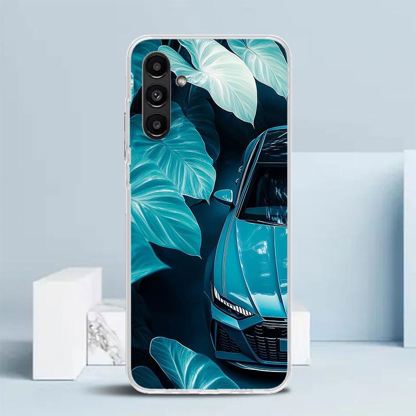 R-S 6 7 8 Sport Car Cover for Samsung Galaxy A17 A37 A57 A16 A26 A36 A56 A15 A14 A55 Phone Case A13 A53 A25 A35 A24 A34 A23 A33