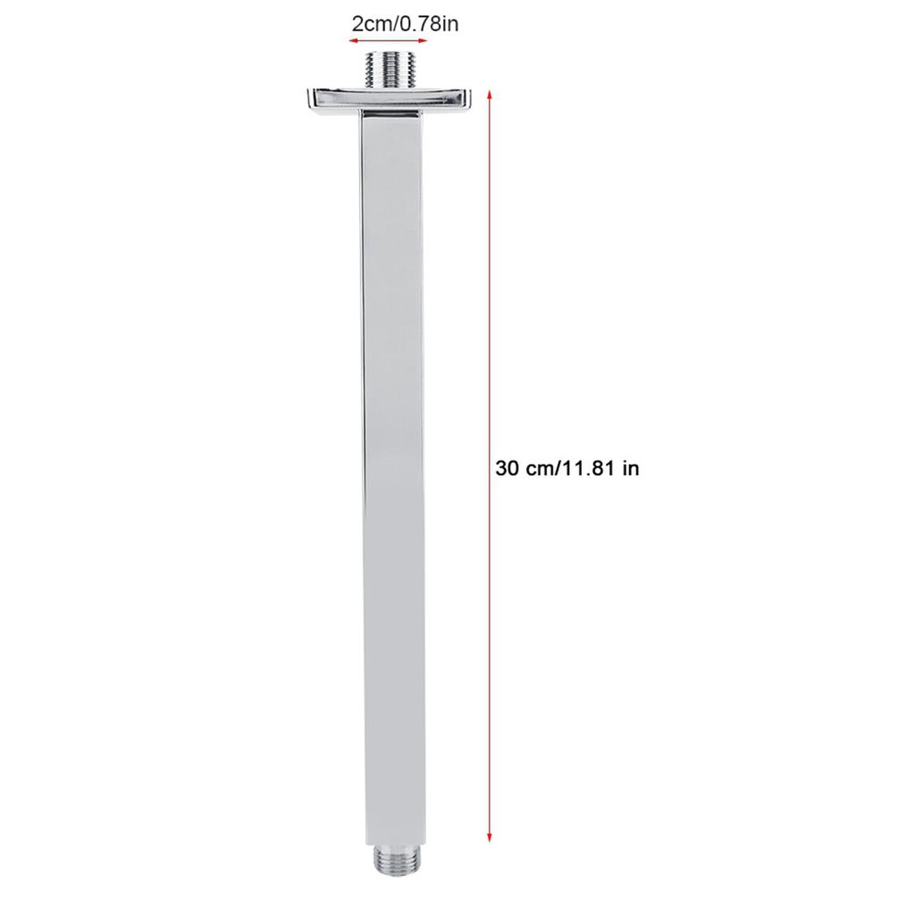 Square Stainless Steel Top Shower Arm Pipe Wall Mount for Bathroom Ceiling Shower Head