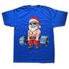 Funny Santa Weightlifting Christmas Gym Deadlift Xmas T Shirts Graphic Cotton Streetwear Short Sleeve Birthday Gifts T-shirt