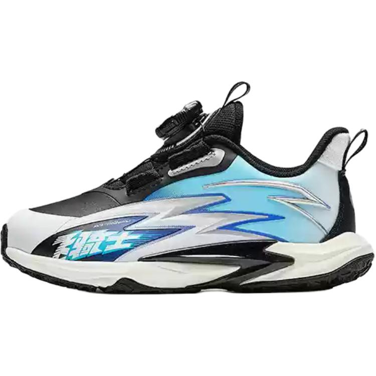 Anta Kids Fly Knight 8.0 Comfortable Physical Test Non-Slip Wear-Resistant Low-Top Running Shoes Kids Running Shoes Black White 312449963N-4