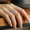 Bague évidée PANJBJ en Argent Sterling 925 pour Femme Fille Pompons Feuille Rétro Ouverture Bijoux Dropshipping