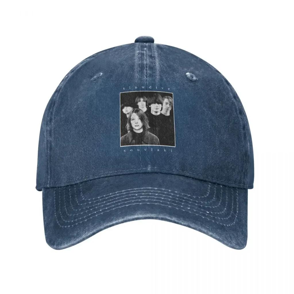 Slowdive Band Baseball Caps Casual Distressed Denim Sun Cap Unisex Style Outdoor Workouts Caps Hat