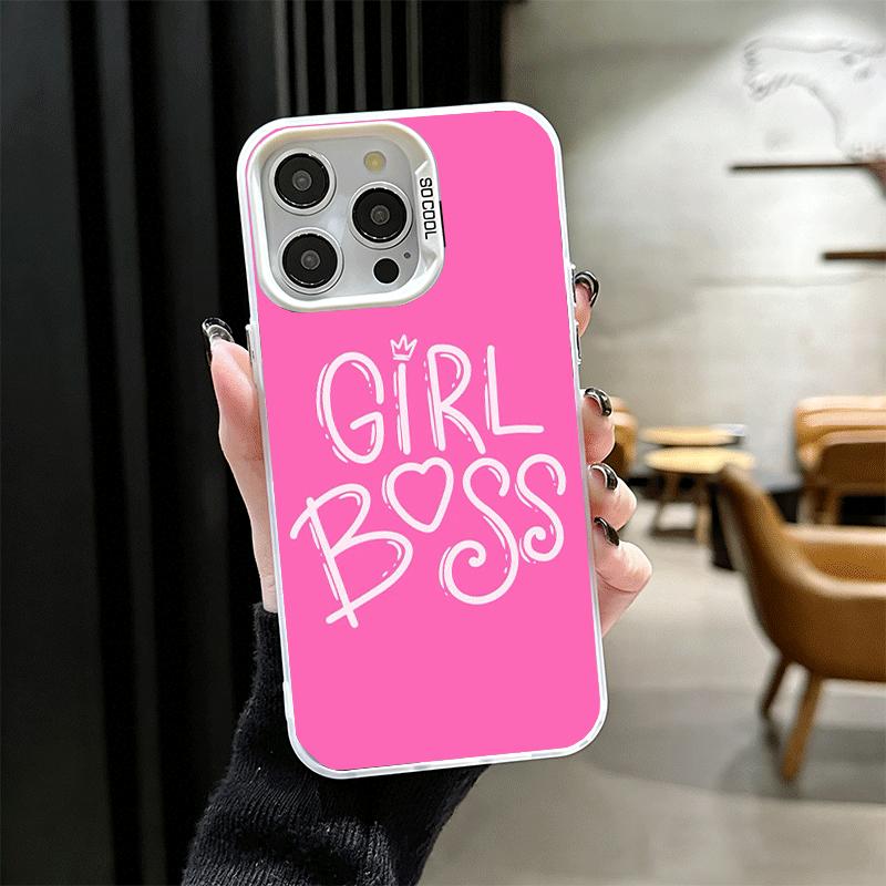 Girl Boss Lady Pink Soft Phone Case for iPhone 15 16 17 Pro Max 17Air 16E 14 Plus 13 12 Mini Shockproof Cover Back Shell