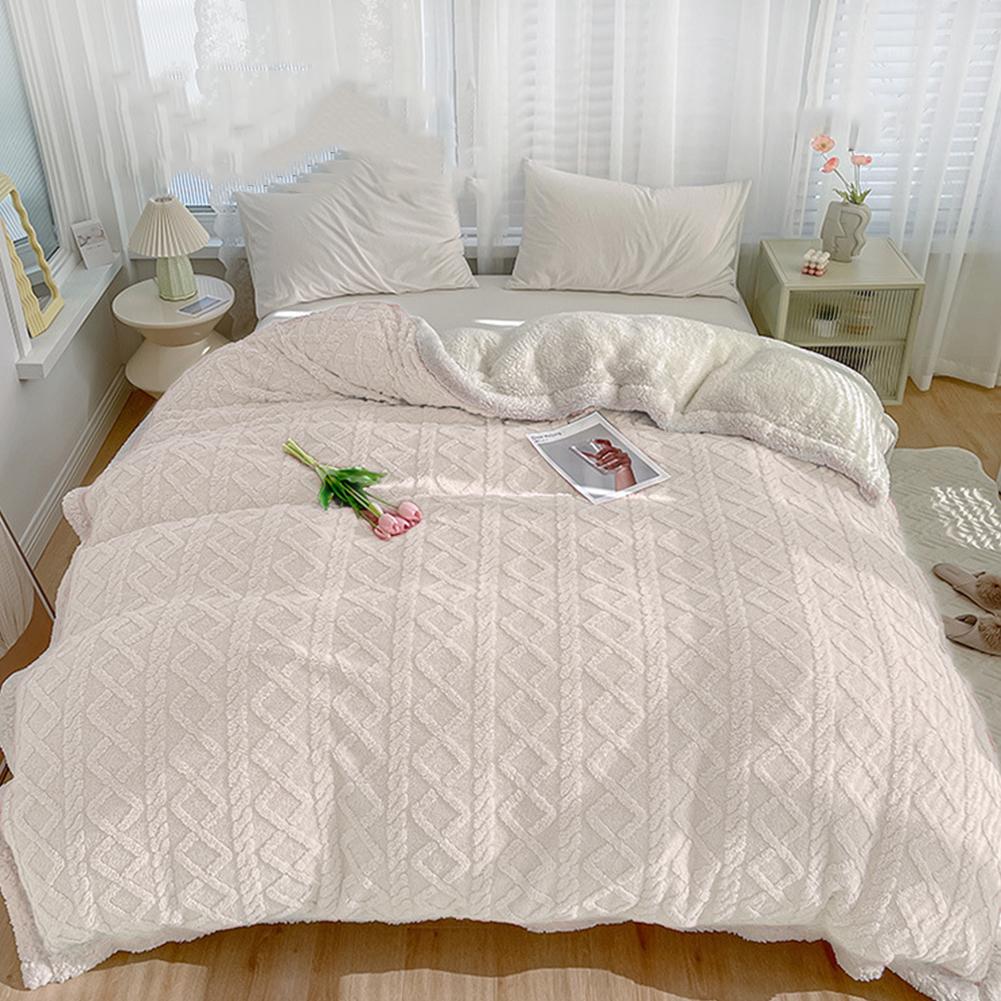 Winter Thick Blanket Double Layer Winter Warm Double Sided Throw Sofa Cover Cozy Flannel Throw Bedspread Super Soft Warm Quilt