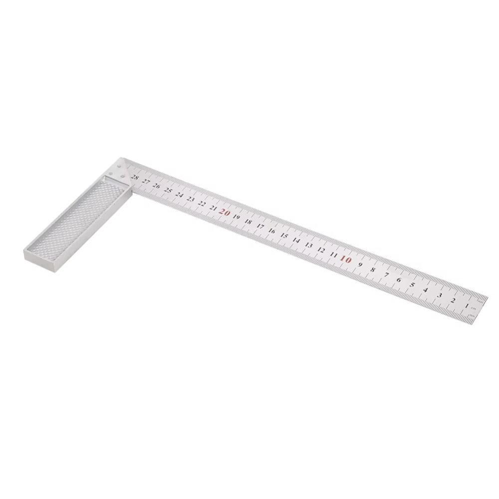 90 Degree Right Angle Steel Ruler Aluminum Handle Right Angle Turning Ruler  Measuring Tool