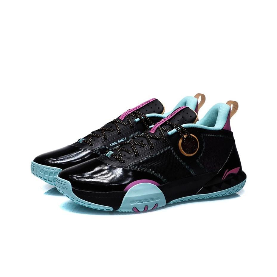 Li Ning All Day 6 Fabric Synthetic Leather Shock Absorption Non-Slip Wear-Resistant Breathable Lightweight Low-Top Basketball Shoes ABPR019-4