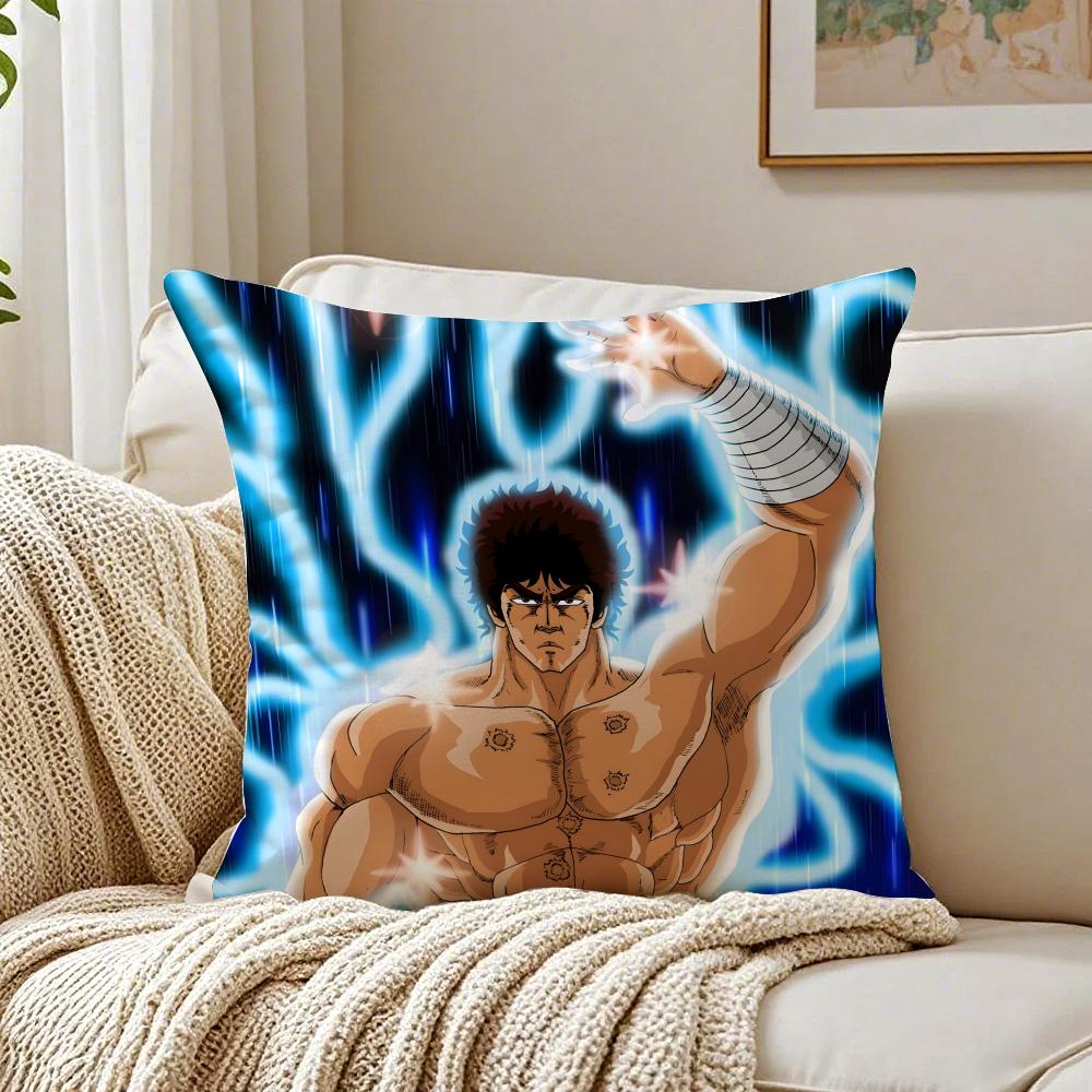 Classic Action Anime HHokuto no Ken Cushion Cover Pillowcase Antidustmite living Room Sofa Decor Cushion Room