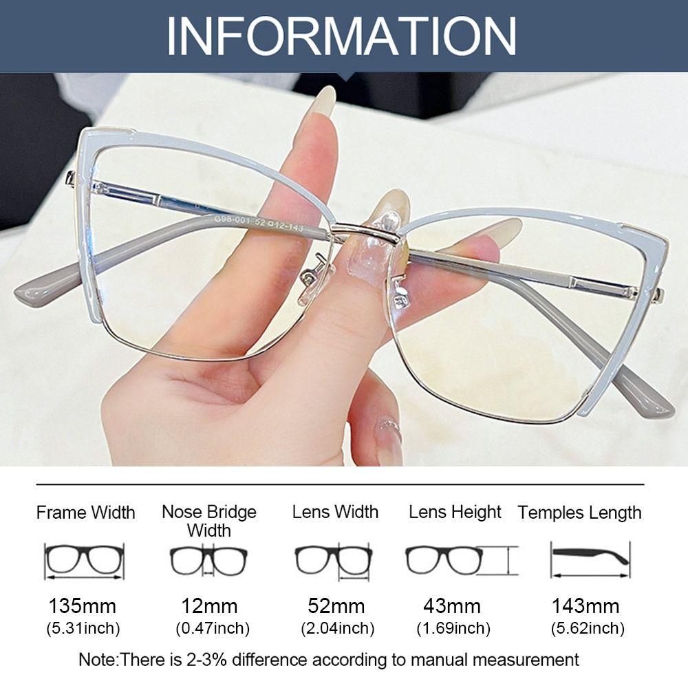 Luxury Cat Eye Anti-Blue Light Glasses Women Men Retro Square Half Frame Optical Computer Reading Eyeglasses Designers Spectacle