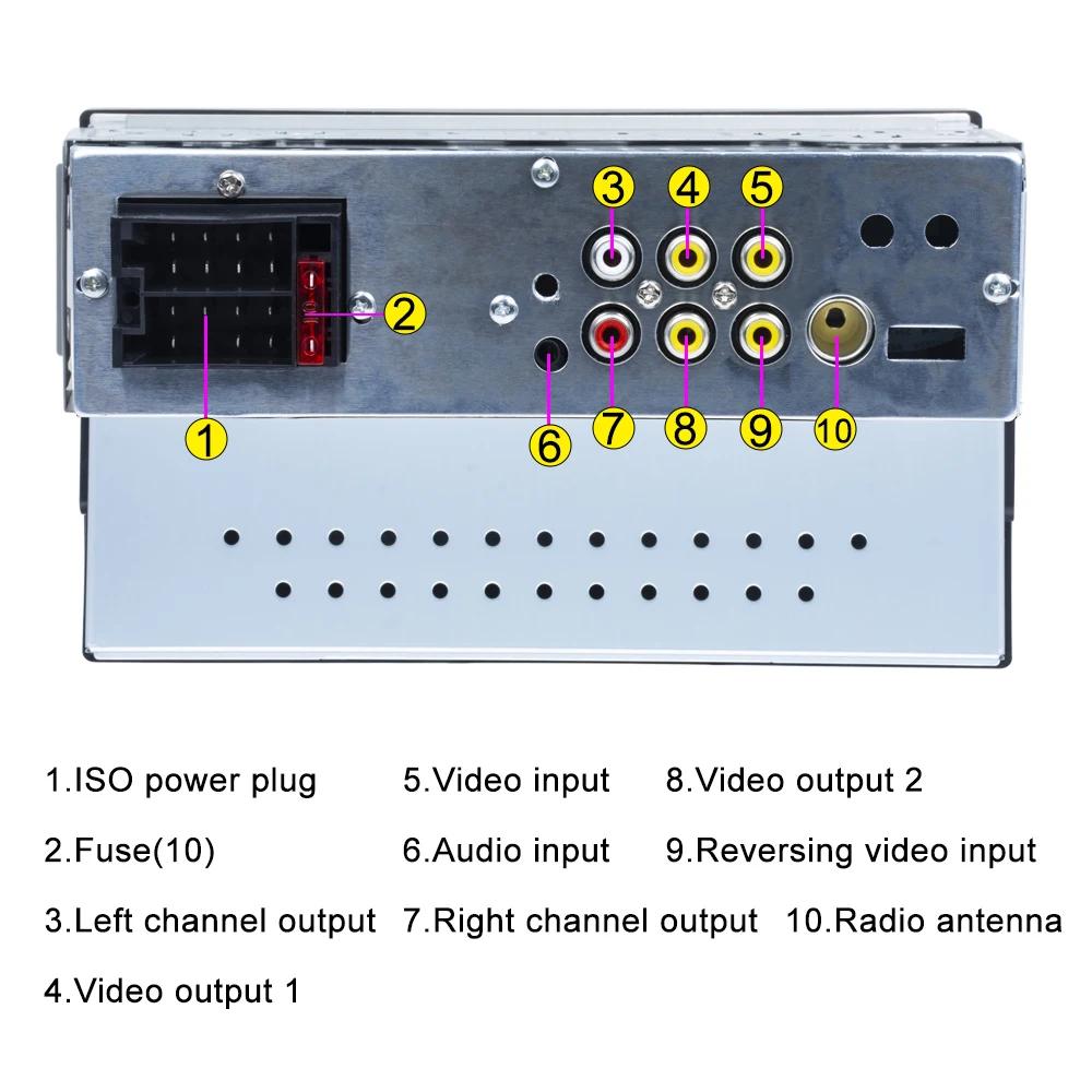 TOYOUSONIC  7 Inch Car Radio Universal Carplay Multimedia Player Android Auto Audio Bluetooth USB TF FM 1 Din  MP5 Head Unit