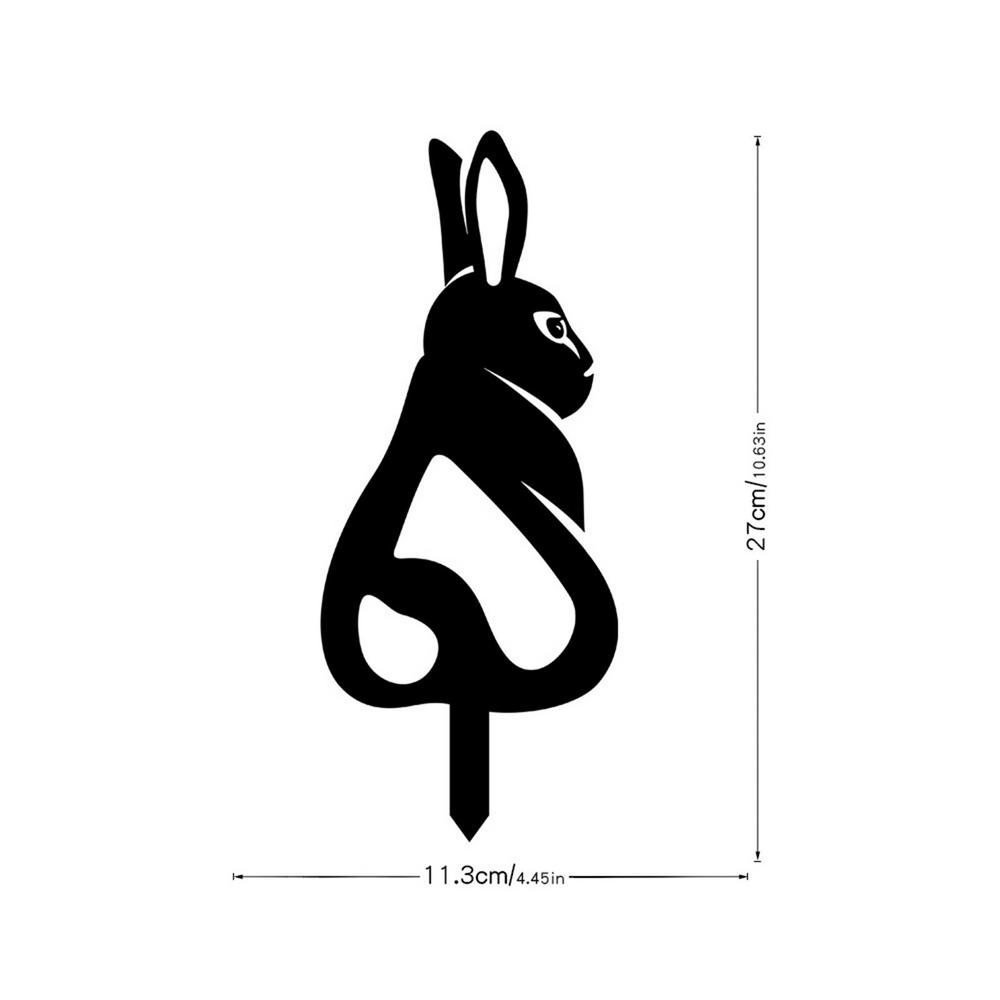 Rabbit Silhouette Yard Art Animals Garden Stakes Black Bunny Rabbit Garden Stake Rabbit Yard Decorations Outdoor Bunny Decor