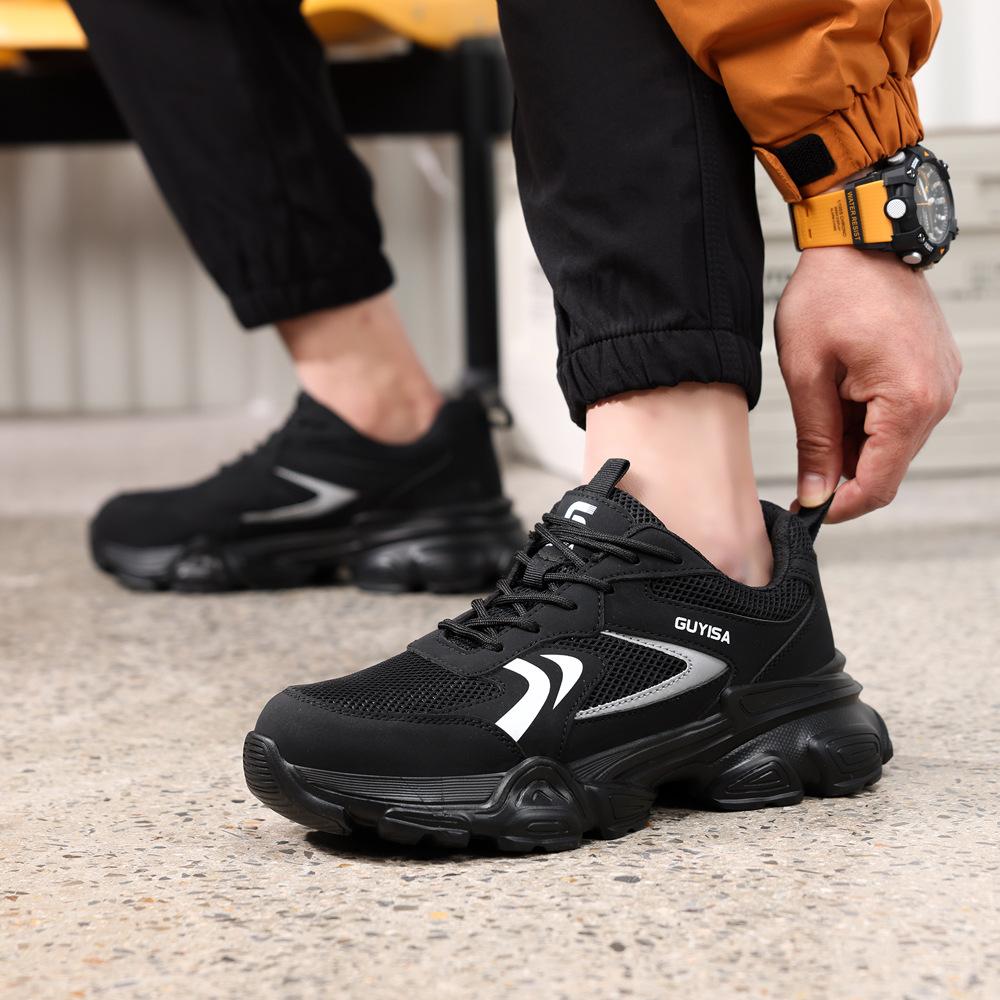 Soft soles of labor insurance shoes are not tired of feet, four-season men's anti-smashing and anti-piercing rubber and plastic, light and comfortable