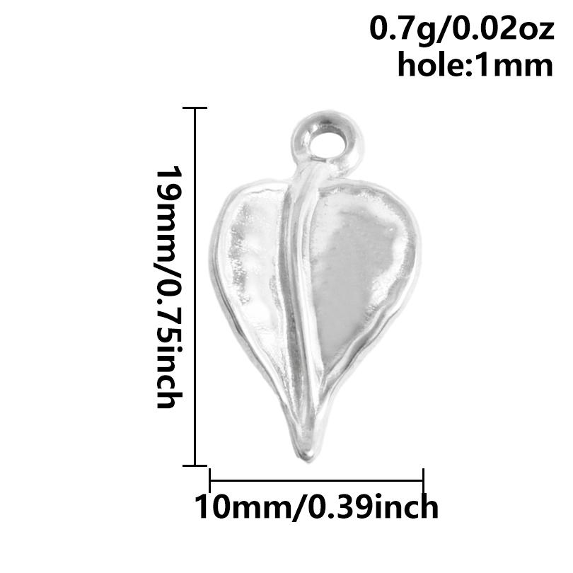 6pcs High Quality Assorted Stainless Steel Heart Charms For Jewelry Making Bracelets Keychain Pendant DIY Women Men Pendant Bulk