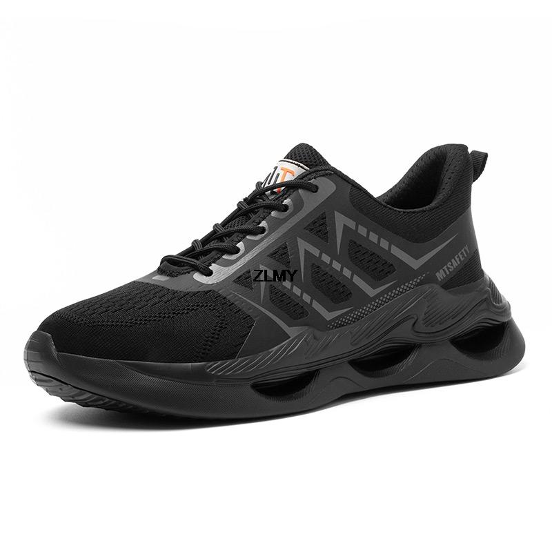 Lightweight Safety Shoes Men Steel Toe Sneakers Puncture Proof Safety Work Boots Man Anti-smash Work Shoes Plus Size 48 Footwear
