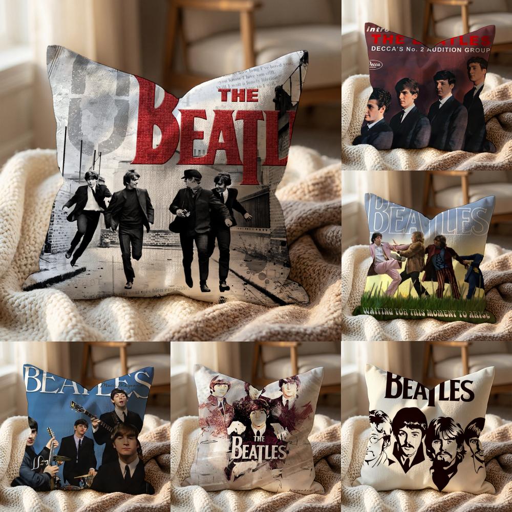 The Band T-The B-Beatles Cushion Cover Multi-Scene Pillow Cover for Home & Car - Reversible, Soft & Durable for Daily Use