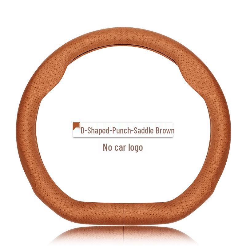 Premium Genuine Leather Steering Wheel Cover for Modern Cars: Mistra, Tucson, Santa Fe, Reina, IX35, IX25, Elantra, Langdong