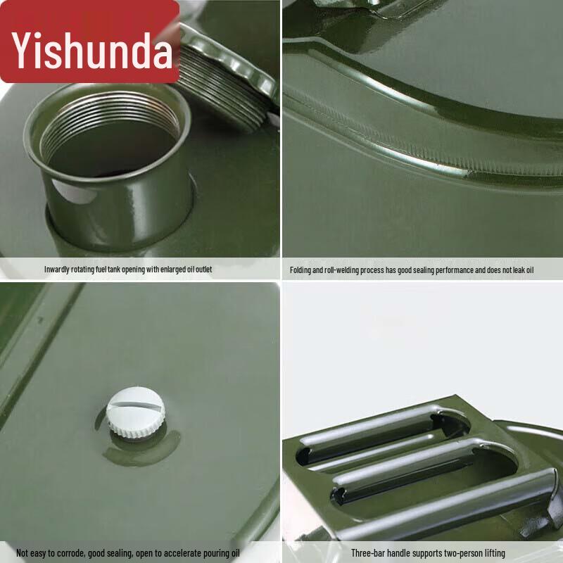 Yishunda Verdickter Militärgrüner 5L Benzin-Kraftstoffkanister
