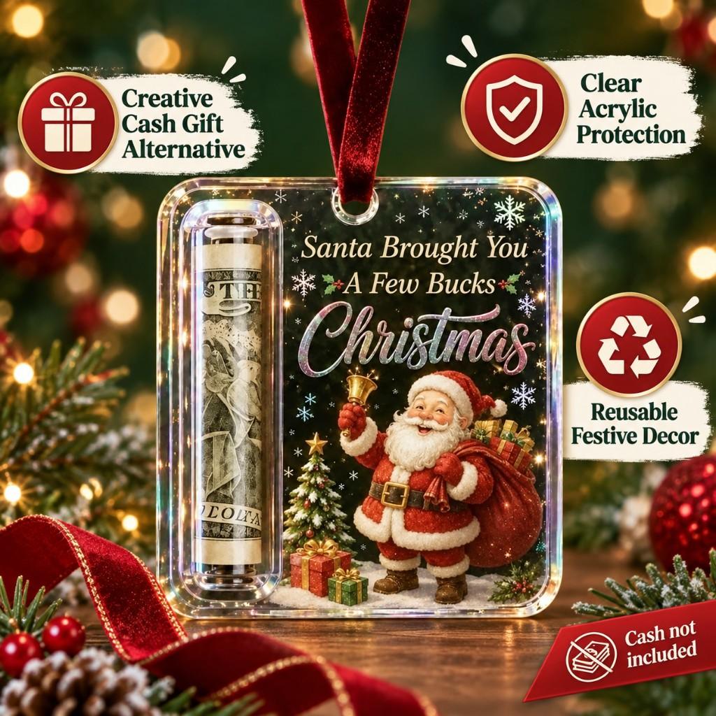Snowman Christmas Cash Holder Hanging Ornament-Christmas Tree
