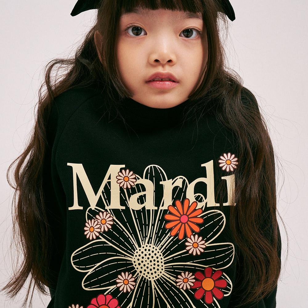 [mardimercredi] ДЕТСКАЯ ТОЛСТОВКА FLOWERMARDI BLOSSOM_ЧЕРНЫЙ КРЕМОВЫЙ S(100)