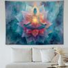 YJDYJD Meditation Wall Tapestry – Spiritual Chakra Wall Hanging with Lotus Flower Design, Mindfulness Yoga Wall Art and Boho Spiritual Decor for