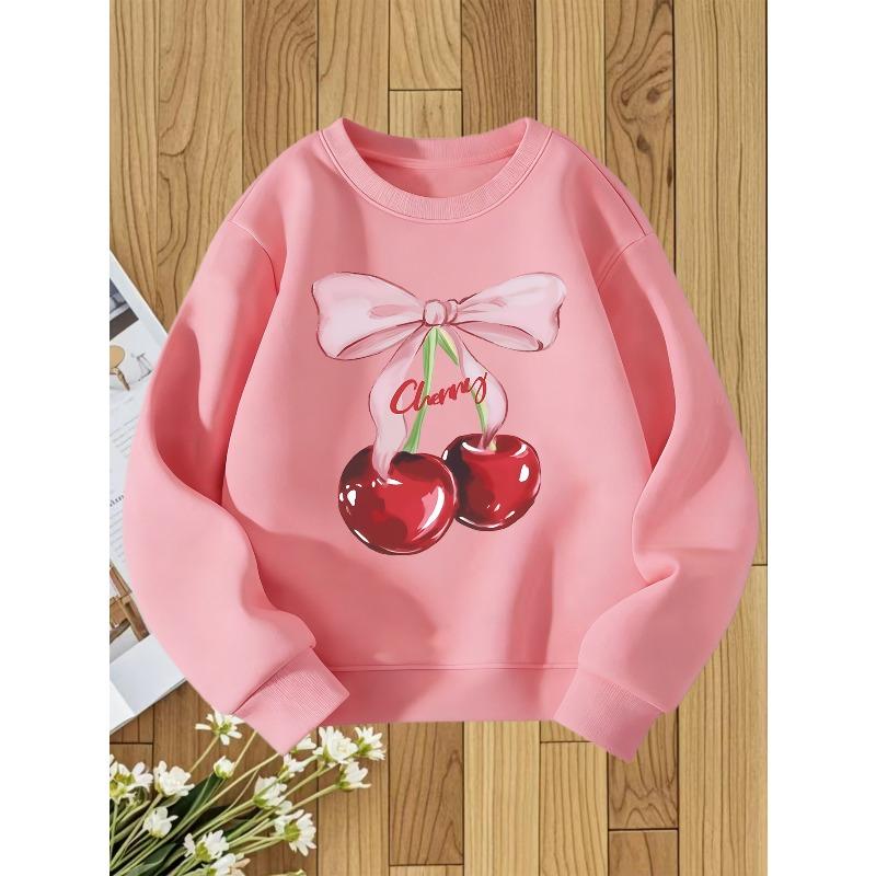 European Sizes Kids' Round Neck Hoodie Fashion Print Versatile Top