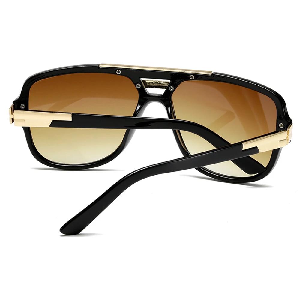 XaYbZc Markendesign Herren Sonnenbrille Vintage Männlich Quadratisch Sonnenbrille Luxus Verlauf Sonnenbrille UV400 Shades gafas de sol hombre