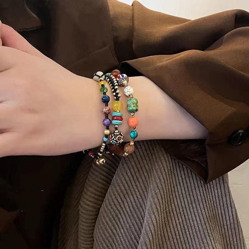 Double Design Creative Layer Braided Rope Bracelet With Cute Elephant Charm
