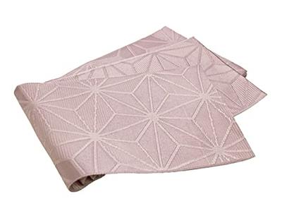 SOUBIEN Half-Width Obi "Jouer Ete Couleur" Hemp Leaf Pattern, Narrow Obi for Komon (Small Pattern), Tsumugi (Pongee), Yukata, and Kimono, Made In Japa
