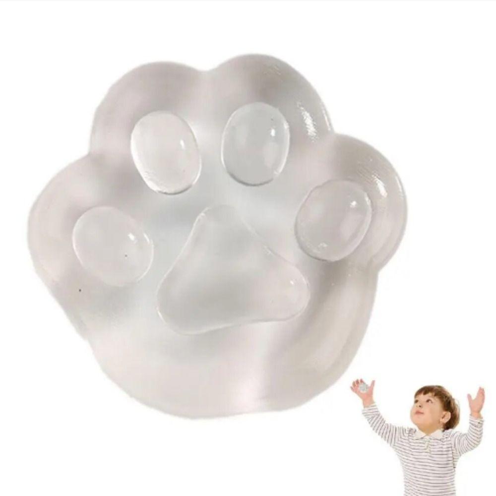 Fidget Transparent Cat Claw Toy Transparent Mini Cute Sensory Toys Funny Squeeze Toy  Kids Toys