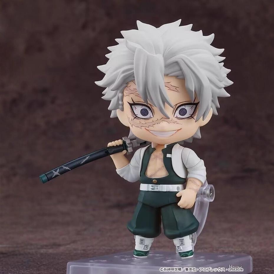 Sanemi Shinazugawa Wind Hashira Anime Actiefiguur Vervangbaar Gezicht Pvc Verzamelfiguur Bureau Decoratie Ornament Cadeau Voor Anime Fans