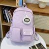 Japanese & Korean Style Large Capacity Color Block Backpack for High & Middle School Girls