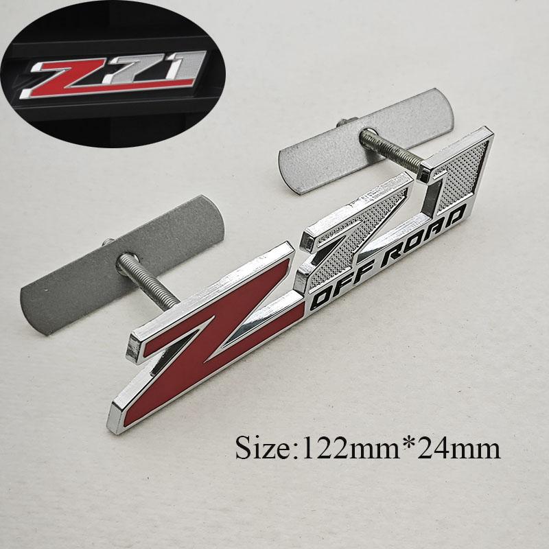 3D Metall Bil Styling Logo Z71 Z71 OFF ROAD Bakluckemärke Frontgrill Emblemdekal För Chevrolet Silverado Colorado Cheyenne