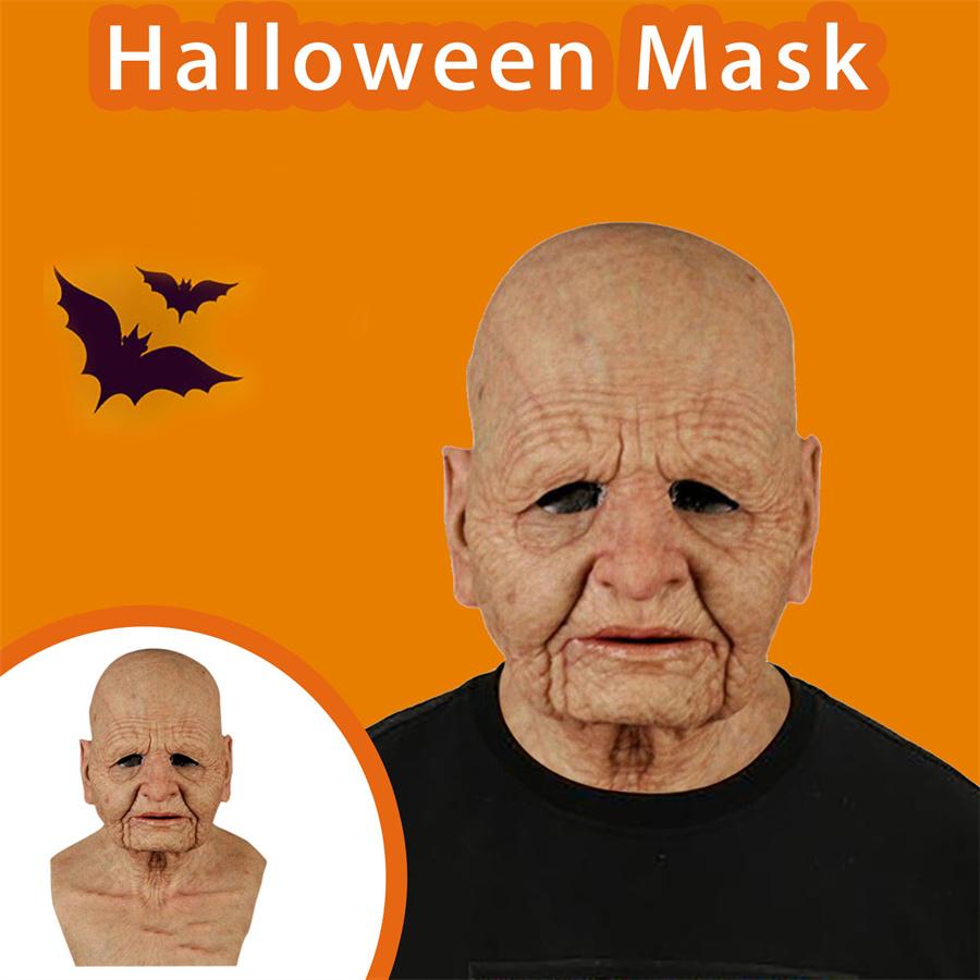 Halloween Carnival Mask Parodying Bald Old Woman, for Parties and Dances, Scary Old Woman Mask, Weird Scary Props, Tricky Mask