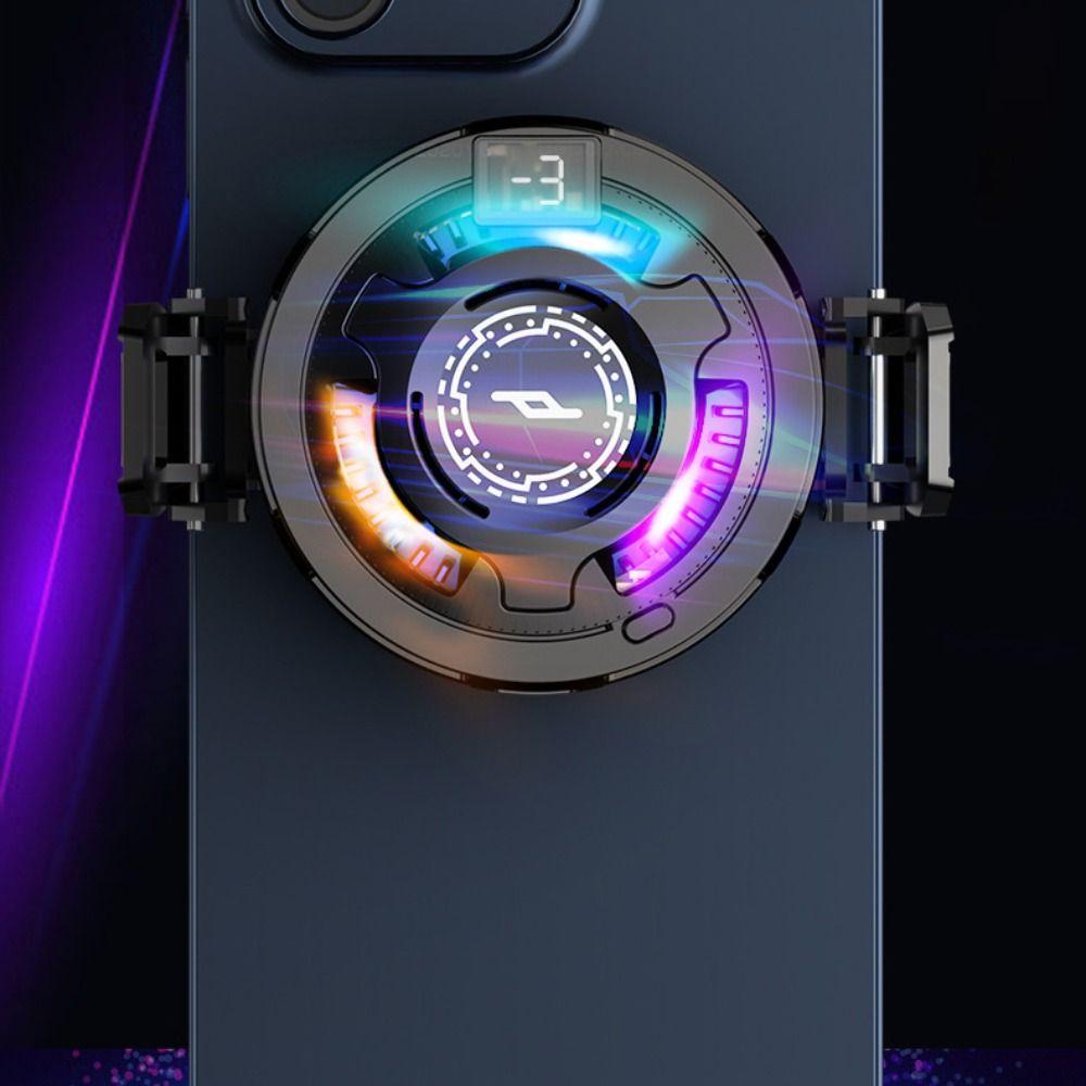 ABS Magnetic Phone Cooler RGB Detachable Back Clip Type Cooler Type C Interface 3 Speed Semiconductor Cooling Fan Cell Phone