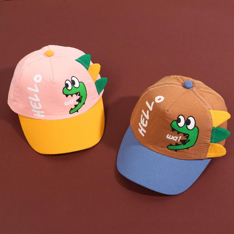 Gorros Para Bebé Søt Dinosaur Baby Bøttehatt Sommer Nyfødt Baseball Cap Utendørs Strand Barn Baby Gutt Jente Tegneserie solhatter