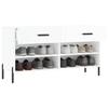 VidaXL Banc à Chaussures, Armoire à Chaussures avec 4 Étagères et Pieds, Meuble à Chaussures avec 2 Tiroirs Salon, Moderne, 829750