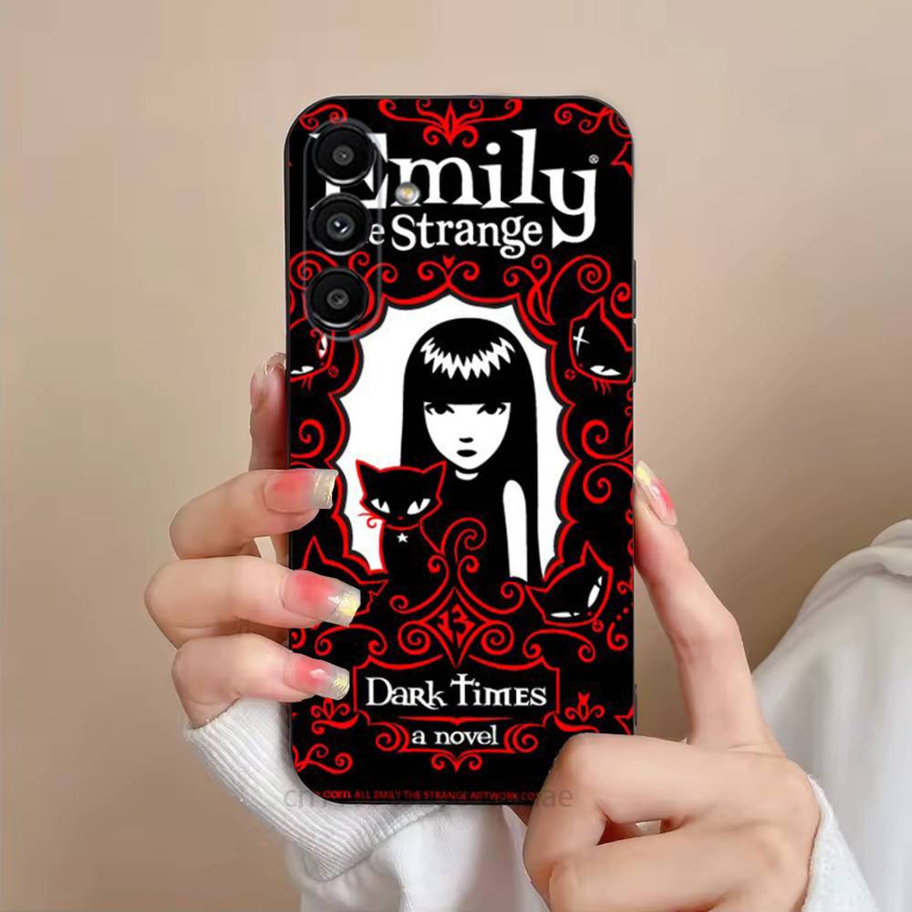 Comics Emily The Strange Phone Case For Samsung S25,24,21,22,23,S30,Ultra,S20,Plus,Fe,Lite,Note,S10,S9,Black Soft Shell