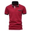 Men's Polo Shirt Summer Lapel Breathable Sports Patchwork Pocket