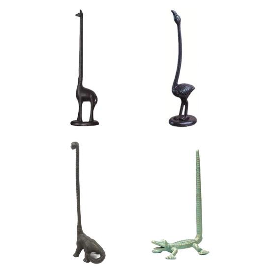 Animal Paper Towel Holder Vintage Style Cast Iron Toilet Paper Holder Giraffe Dinosaur Toilet Paper Stand for Kitchen And Bathroom Paper Roll