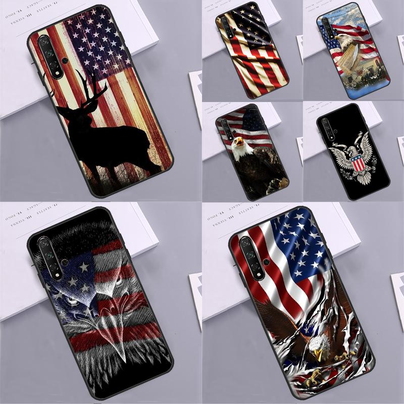 Flag American USA Flag For Huawei Nova 7i 8i 11i 12i 12s 9 10 SE Y90 Y60 Y70 Y72 Y61 Y91 P30 P40 Lite P60 Pro Case