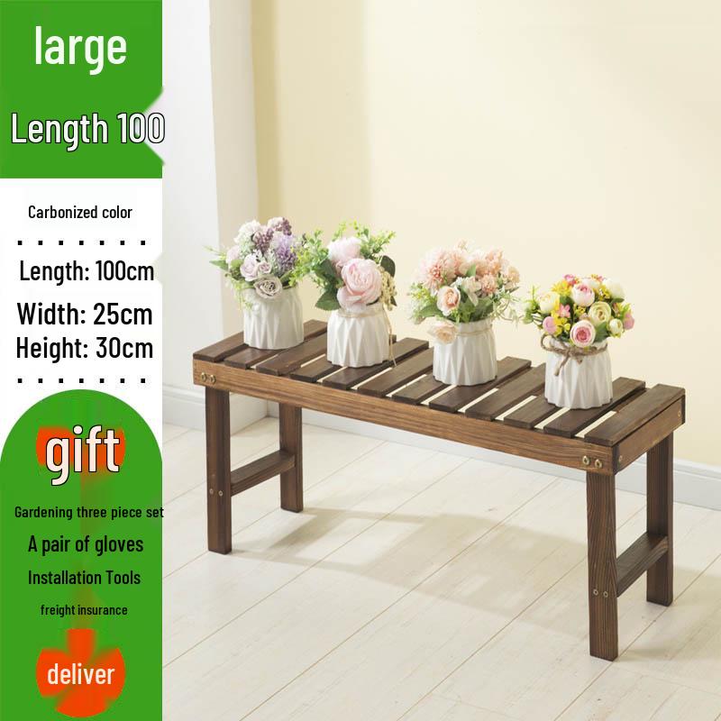 Multi-layer Solid Wood Indoor Balcony Plant Stand