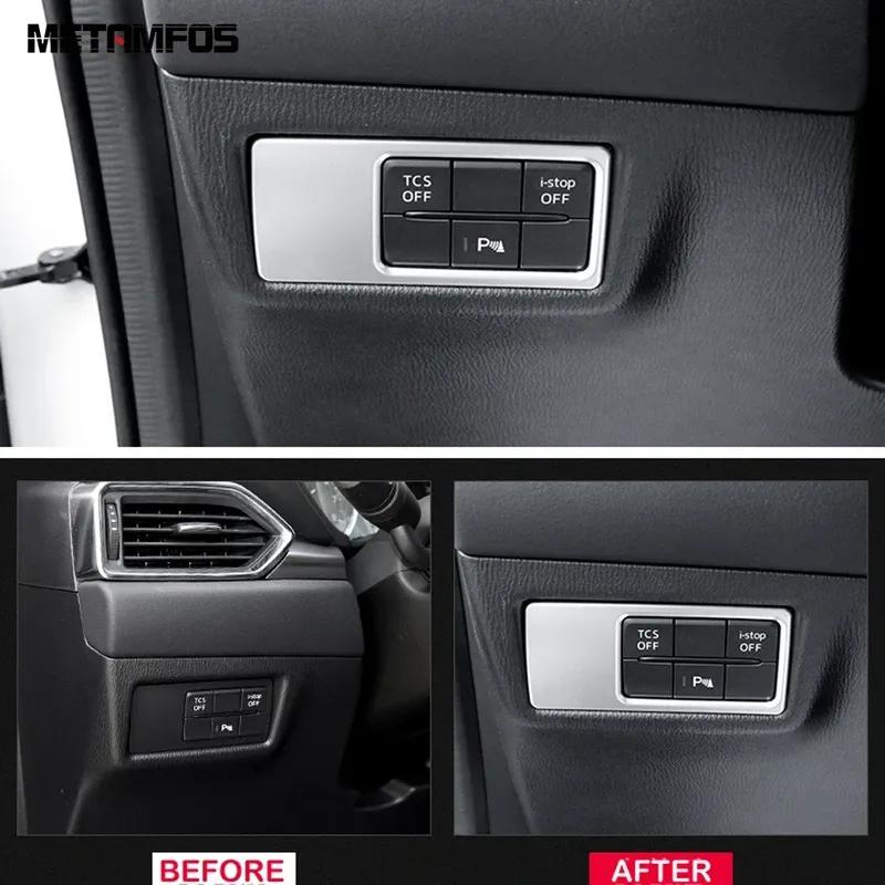 Head Light Lamp Switch Cover Trim For Mazda CX-5 CX5 KF CX8 CX-8 2017-2024/CX-9 CX9 2016- Interior Accessories Car Styling