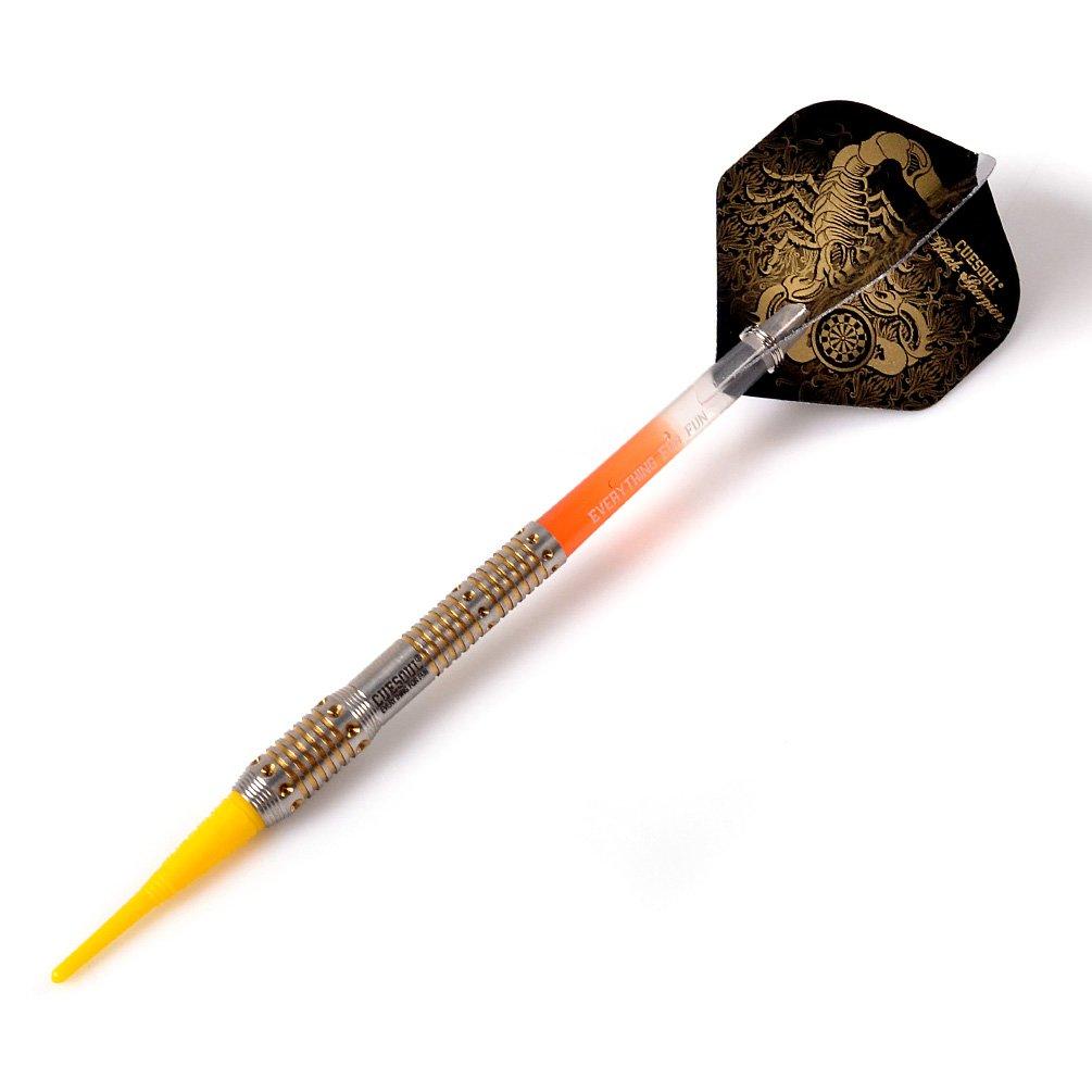 BLACK SCORPION CUESOUL 18g Tungsten Soft Tip Dart Set with Titanium Coated Barrels (CSBS-F3306-88)