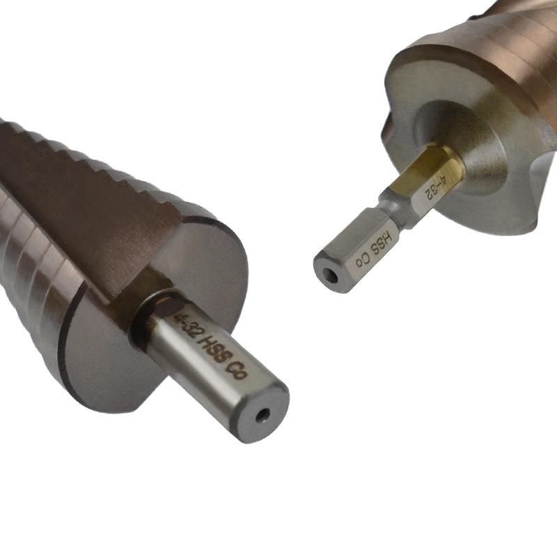 Cobalt High-Speed Steel Step Drill Bit for Thin Metal and Stainless Steel