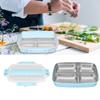 304 Stainless Steel Insulated Lunch Box 4 Compartment Bento Lunch Box  For Travel