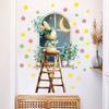 Cartoon Rabbit Ladder Stars Wall Sticker Cozy Healing Kids Room Bedroom Self-Adhesive Removable Home Decor Art